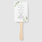 グリーンフォージュボタニカル結婚式 プログラム ハンドファン (正面)