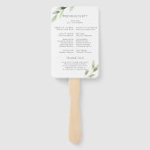 グリーンフォージュボタニカル結婚式 プログラム ハンドファン (裏面)