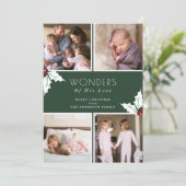 グリーンフォーフォトクリスマスホリー シーズンカード (スタンド正面)