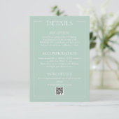 グリーンフォーマルの結婚詳細エンクロージャカード エンクロージャーカード (スタンド正面)