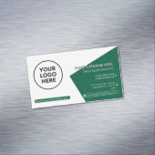 グリーンフォーマルQRプロフェッショナル企業のモダン マグネット名刺 (インサイチュ)