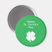 グリーンフォーリーフクローバーハッピーSt patricks day マグネット (正面/裏面)