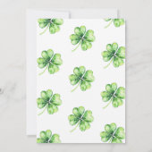 グリーンフォーリーフクローバーラッハッピーハッピーSt patricks day シーズンカード (裏面)