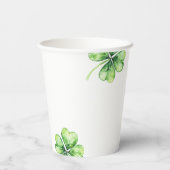グリーンフォーリーフクローバーラッハッピーハッピーSt patricks day 紙コップ (裏面)