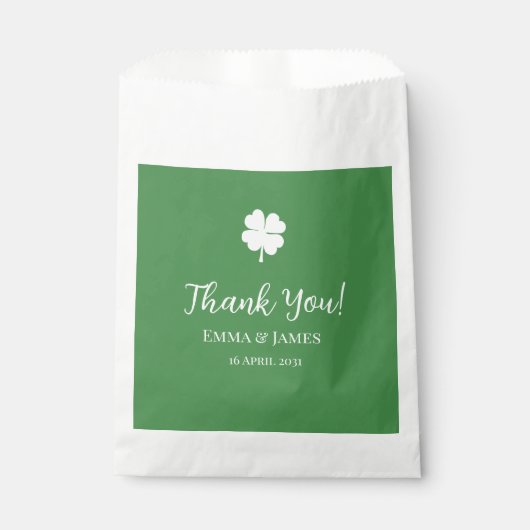 グリーンフォーリーフクローバーSt patricks dayサンキュー フェイバーバッグ (正面)