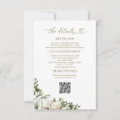 グリーンフォールウェディングの詳細封入カード 招待状 (正面)