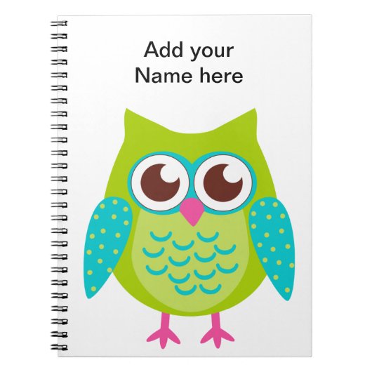 グリーンフクロウの贈り物 ノートブック (正面)