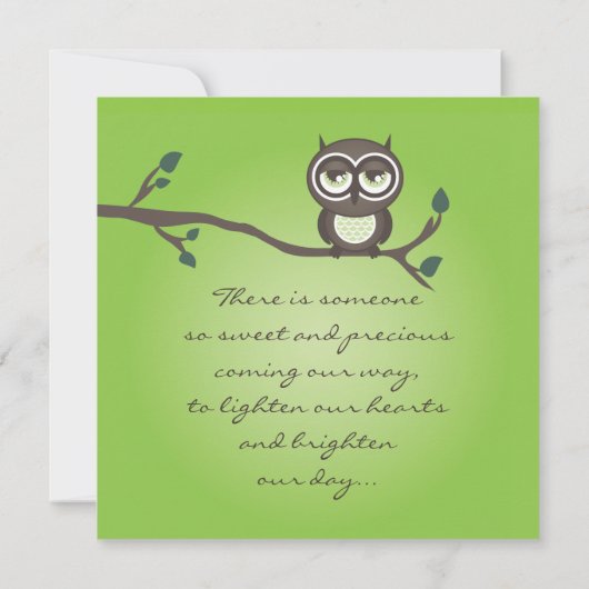 グリーンフクロウ招待状 招待状 (裏面)