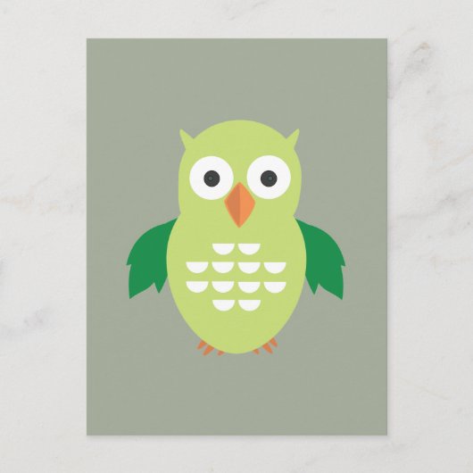 グリーンフクロウ ポストカード (正面)