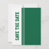 グリーンフットボールウェディング・セーブ・ザ・デートのお知らせ 招待状 (裏面)