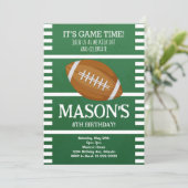 グリーンフットボール誕生日招待状 招待状 (スタンド正面)