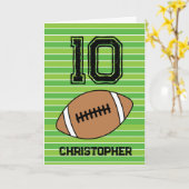 グリーンフットボール10th誕生日カード カード (黄色い花)