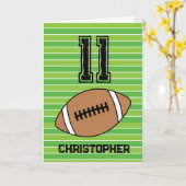 グリーンフットボール11誕生日カード カード (黄色い花)