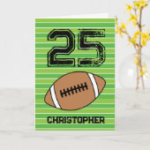 グリーンフットボール25th誕生日カード カード (黄色い花)