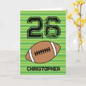 グリーンフットボール26th誕生日カード カード (黄色い花)