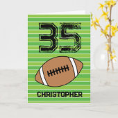 グリーンフットボール35th誕生日カード カード (黄色い花)