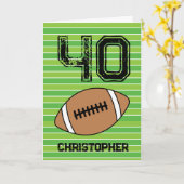 グリーンフットボール40thバースデーカード カード (黄色い花)
