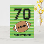 グリーンフットボール70th誕生日カード カード (黄色い花)