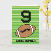 グリーンフットボール9th誕生日カード カード (黄色い花)