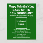 グリーンフライヤーでのビジネスのバレンタインデーの販売 チラシ (正面)