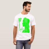 グリーンフラガールヘッド Tシャツ (正面フル)