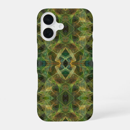 グリーンフラクタルケース iPhone 16ケース (裏面)