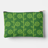 グリーンフラットフラワーガーデンパターン アクセサリーポーチ (裏面)