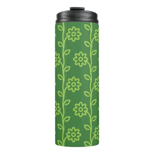 グリーンフラットフラワーガーデンパターン タンブラー (正面)