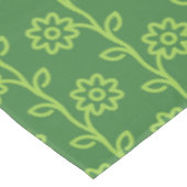 グリーンフラットフラワーガーデンパターン テーブルクロス (アングル)