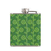 グリーンフラットフラワーガーデンパターン フラスク (裏面)