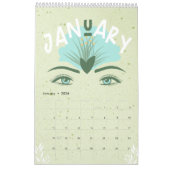 グリーンフラワーアイズ年カレンダー カレンダー (1月 2026)