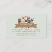 グリーンフラワーアローペットシッター犬 名刺 (裏面)