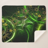 グリーンフラワーズシェルパブランケット シェルパブランケット (正面(横))