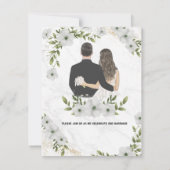 グリーンフラワーズ 結婚式招待状 招待状 (裏面)