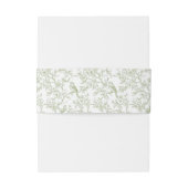 グリーンフラワーバードトワール招待用ウェストバンド 招待状ベリーバンド (裏面例)