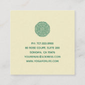 グリーンフラワーマンダラヨガ ロイヤリティカード (裏面)