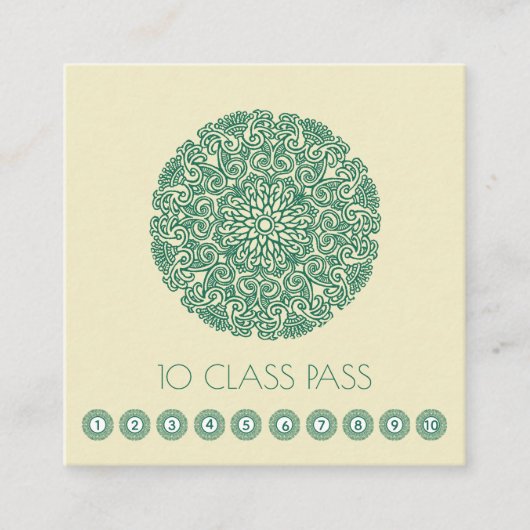 グリーンフラワーマンダラヨガ ロイヤリティカード (正面)