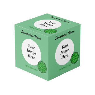 グリーンフラワーリボンTmpl by Kenneth Yoncich フォトキューブ