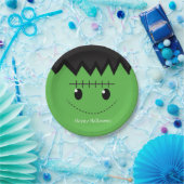 グリーンフランケンシュタインハロウィーン誕生日パーティープレート ペーパープレート (パーティー)