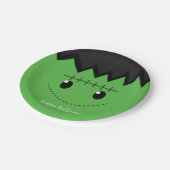 グリーンフランケンシュタインハロウィーン誕生日パーティープレート ペーパープレート (アングル)