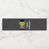 グリーンフランケンシュタインモンスターハッピーハローウィン ペットボトルラベル (シングルラベル)