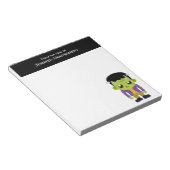 グリーンフランケンシュタインモンスターハロウィーン ノートパッド (アングル)