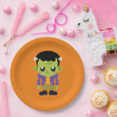 グリーンフランケンシュタインモンスターハロウィーン ペーパープレート (パーティー)