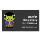 グリーンフランケンシュタインモンスターハロウィーン マグネット名刺 (正面)