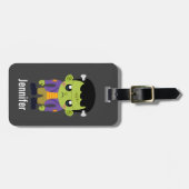 グリーンフランケンシュタインモンスターハロウィーン ラゲッジタグ (正面横)