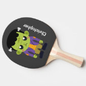 グリーンフランケンシュタインモンスターハロウィーン 卓球ラケット (横)