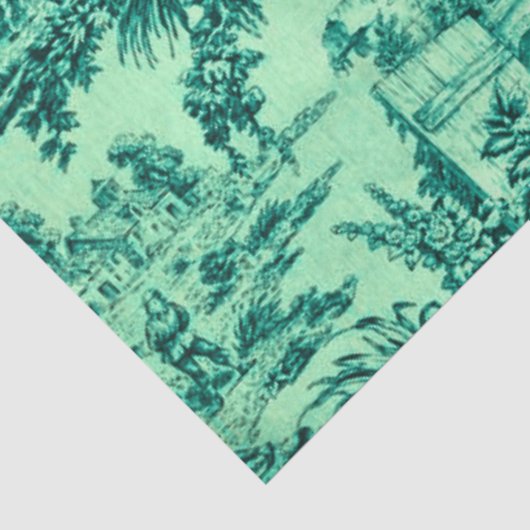 グリーンフランスのトイルロココ素朴スタイルデクページ 薄葉紙 (詳細)