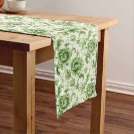 グリーンフランスのファームハウスロマンス ロングテーブルランナー