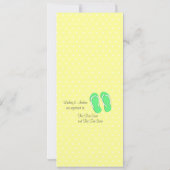 グリーンフリップフロップブライダルシャワー 招待状 (裏面)