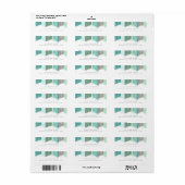 グリーンフリンモダンジ差出人住所ラベル ラベル (フルシート)